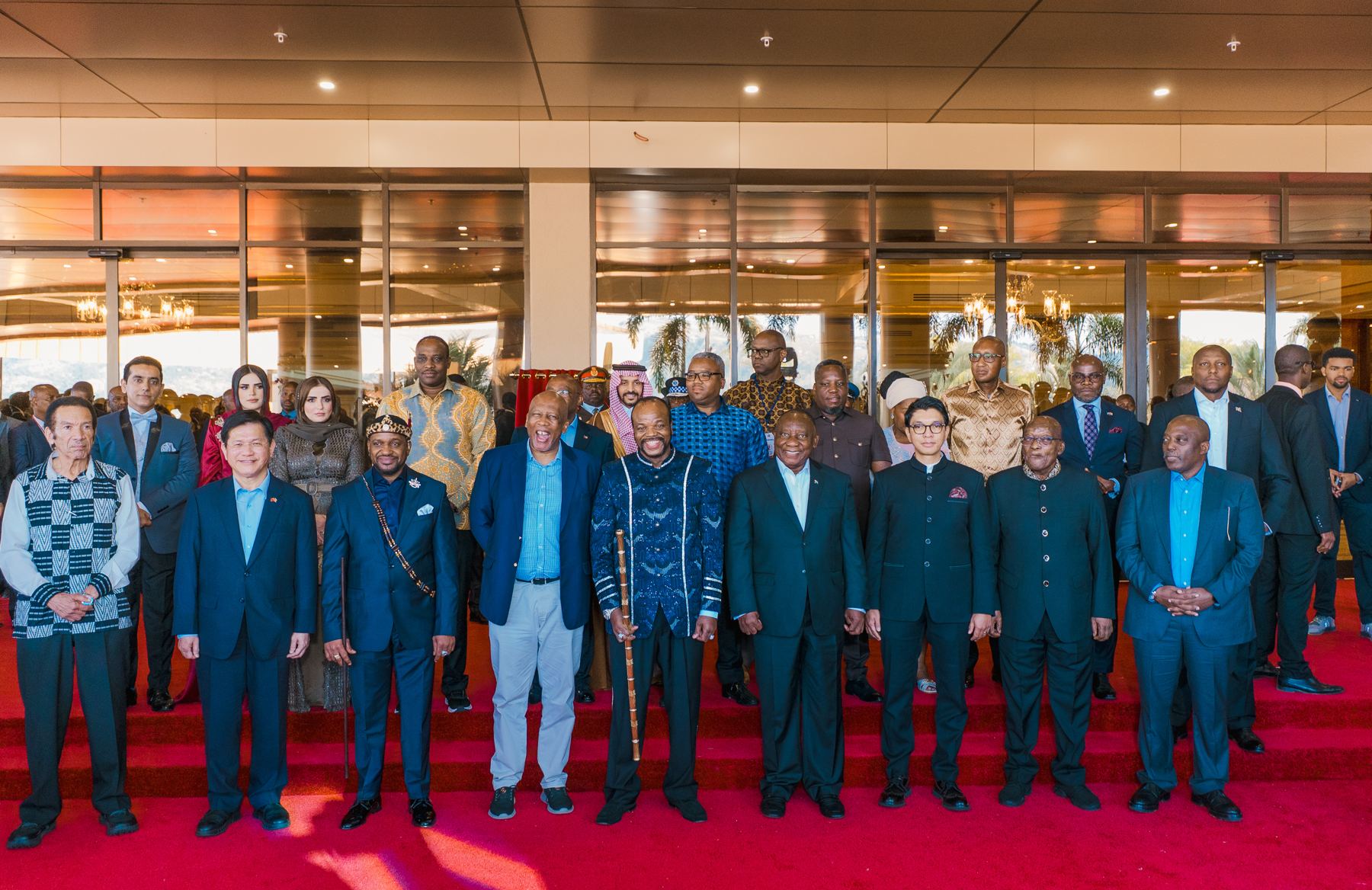 Guests on a red carpet